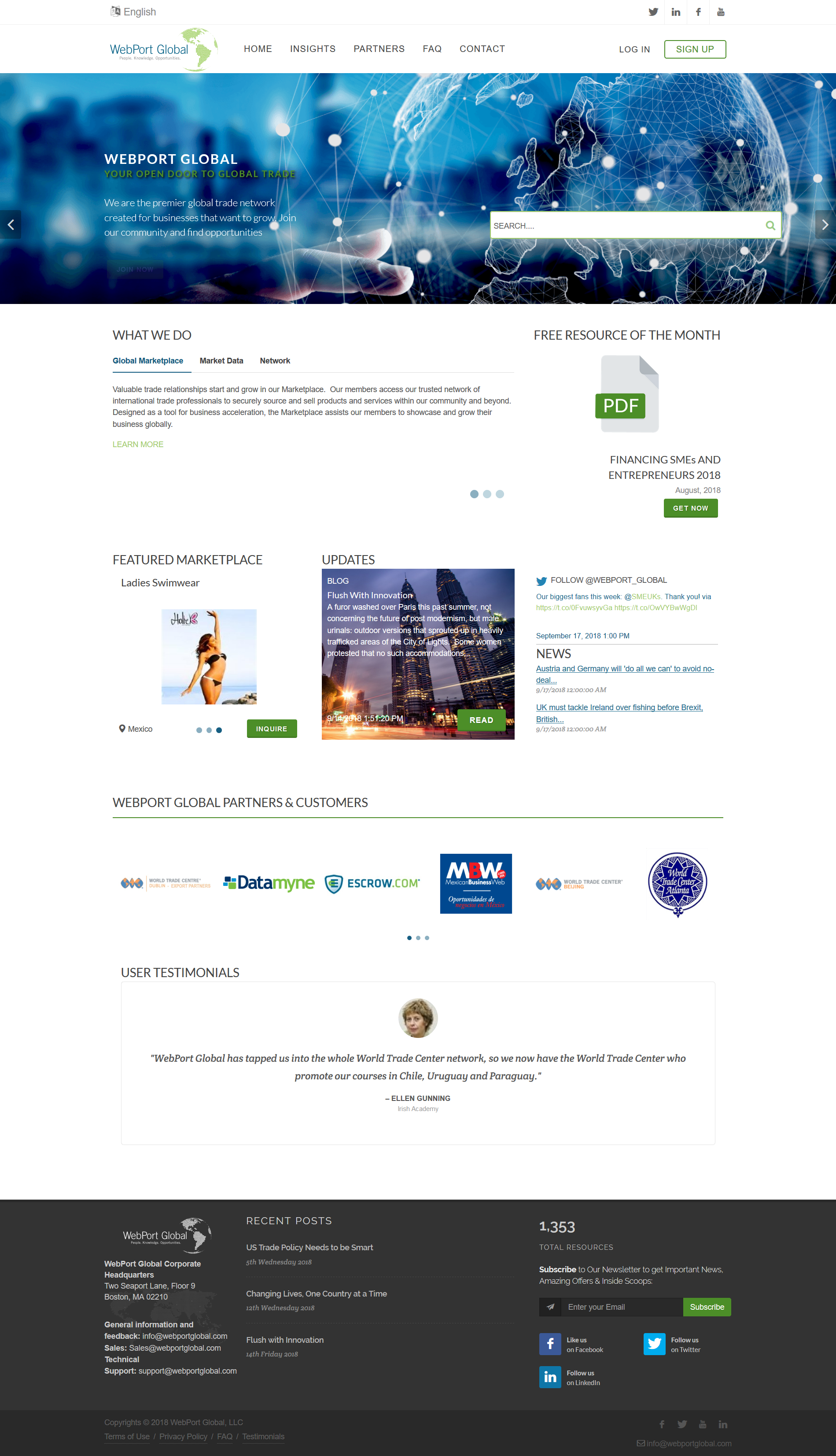 WebPort Global website screenshot