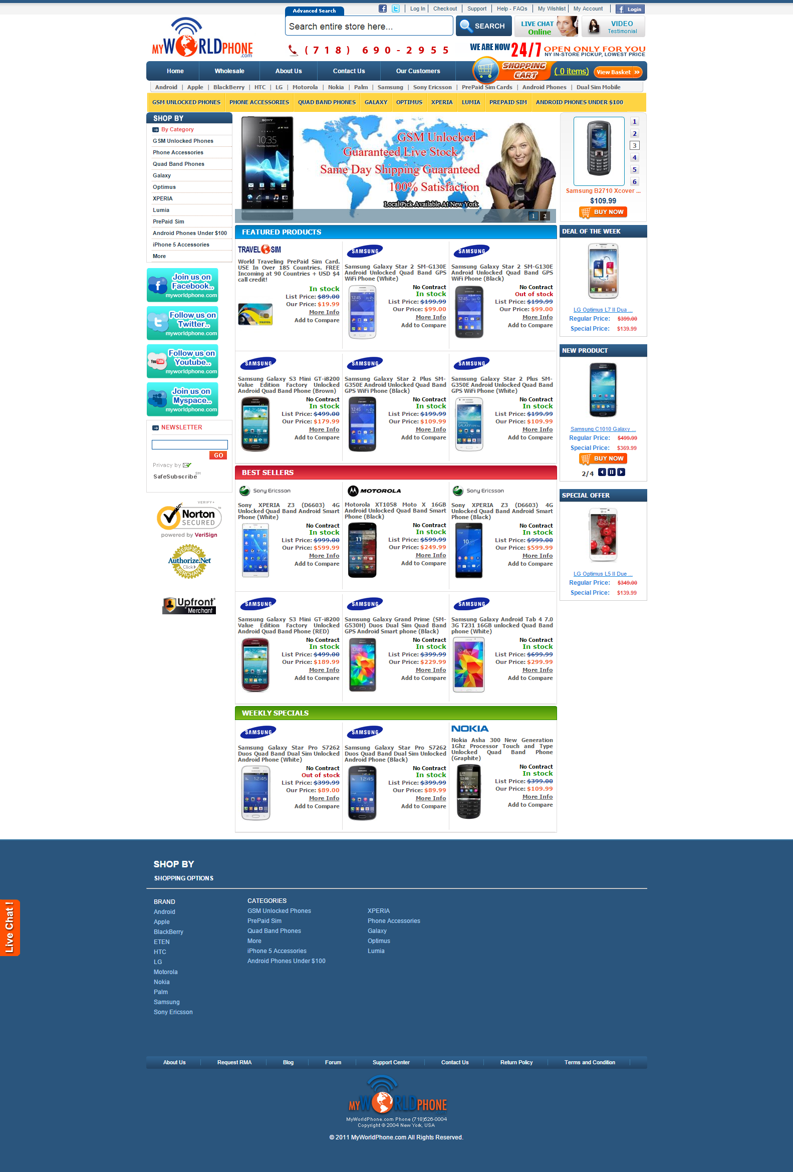 MyWorldPhone website screenshot
