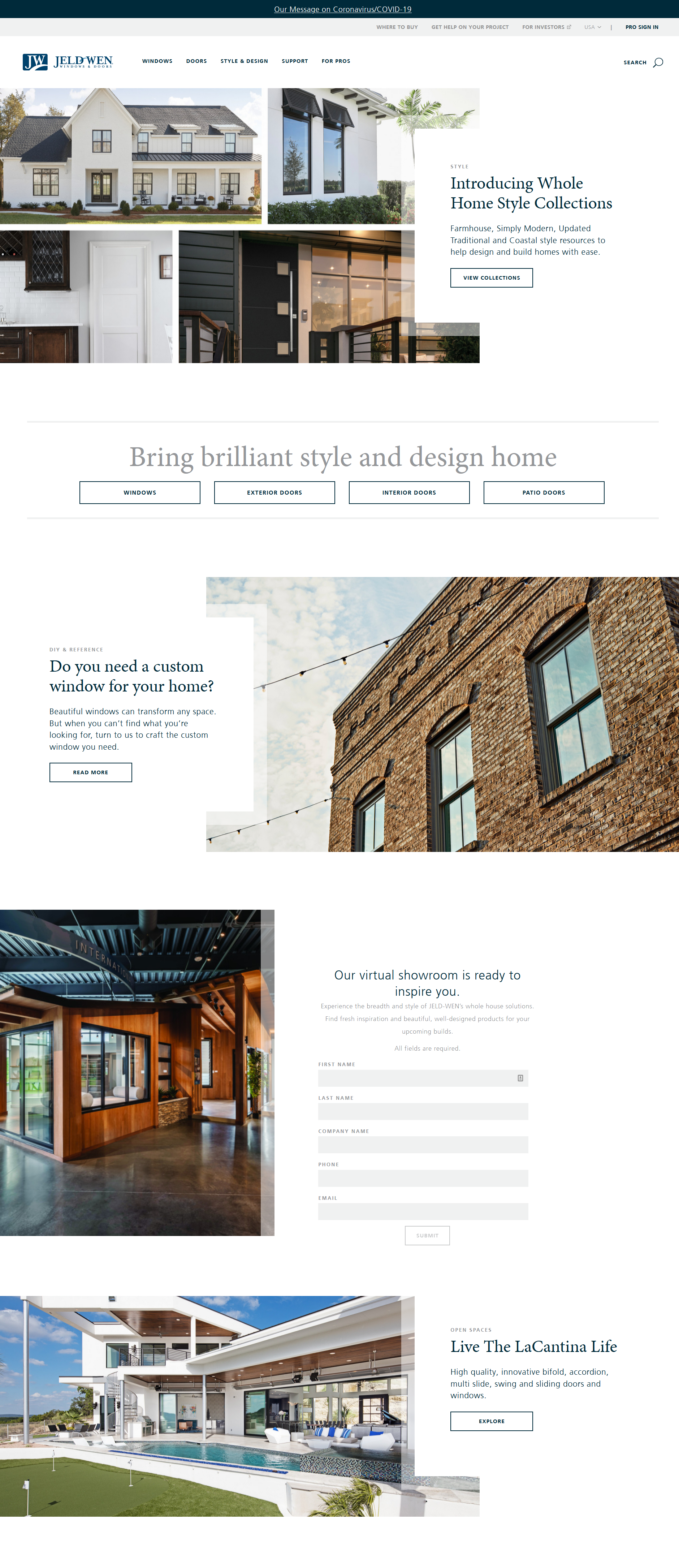 JELD-WEN website screenshot
